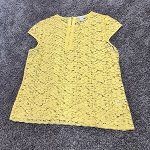 Yellow Lace Women Top NWOT